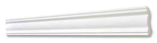 DECOSA Zierprofil ST45, weiß, 5 Leisten à 2 m Länge, 45 x 45 mm