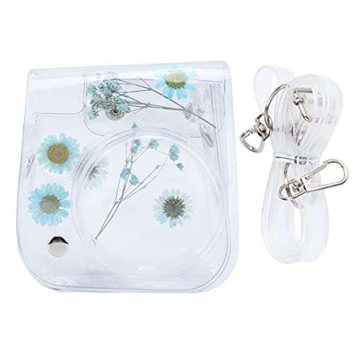 SENHE Transparente kleine Sofortbildkamera Tasche PVC Schutzhülle mit Schultergurt Kamera Zubehör Fit für Fujifilm Instax Mini 11/9/8, blau