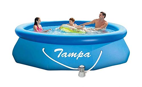 Marimex Tampa Swimmingpool, Aufblasbarer Pool für Garten mit Zubehör, rund mit Kartuschefilter, 3,05 x 0,76 m