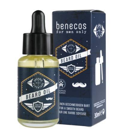Benecos Bartöl für Herren, 30 ml, Bio – 3 Stück