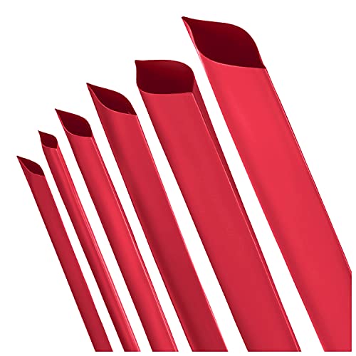 Schrumpfschlauch 2:1 rot Auswahl aus 10 Durchmessern und 6 Längen von ISOLATECH (hier: Ø70mm - 10 Meter)