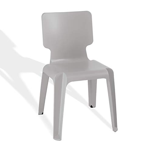 Stapelstuhl, Kunststoff Stuhl Stapelbar Authentics Wait robust versch.Farben grau