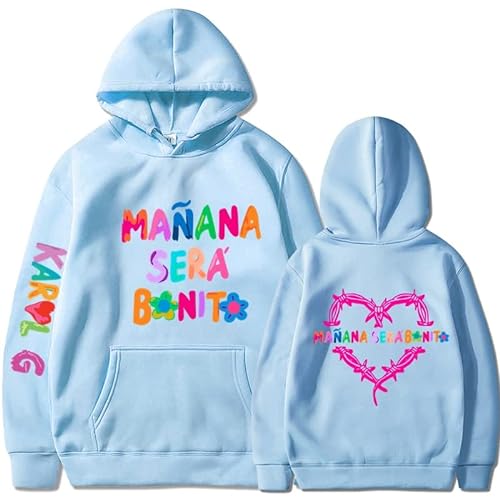 Itsgo Neues Album Mañana Será Bonito Hoodie Sweatshirts Pullover Harajuku Neuheit Kapuzen-Trainingsanzug Pullover Männer Frauen (Color : Color 5, Size : M)