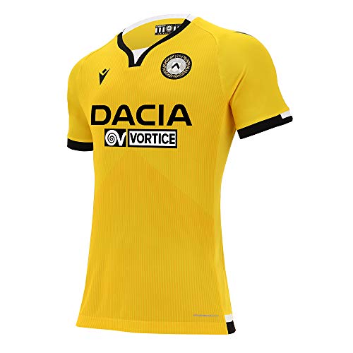 Macron UDI M20 Trikot Wettkampf Third Offizielles Mm SR, Udinese Fußball 2020/21, Herren, Gelb, XXL