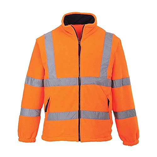 PORTWEST F300 - Warnschutz-Fleece-Jacke mit Netzfutter, 1 Stück, XXXL, Orange, F300ORRXXXL