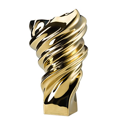 Rosenthal - Squall Gold titanisiert Vase - Blumenvase Höhe 32 cm