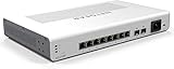 NETGEAR GC510P 10 Port Gigabit Ethernet LAN PoE Switch (Insight Managed Smart Cloud, mit 8x PoE+ 134W, 2x 1G-SFP, Desktop oder 19 Zoll Rack-Montage, inkl. Jahreslizenz "Insight Premium")