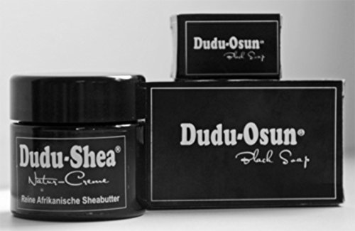 großes Geschenkset: Dudu Osun Seife und Dudu Shea Butter, schwarze Seife, Wellness