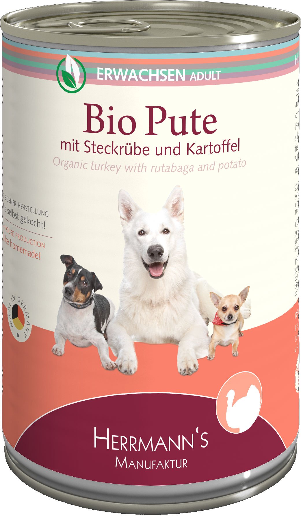 Herrmanns Pute mit Steckrüben und Kartoffeln, 12er Pack (12 x 400 g)