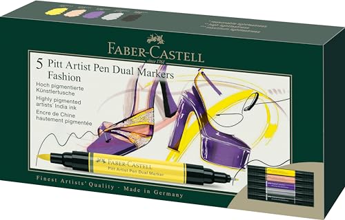 Faber-Castell Pitt Artist Pen Dual Marker Tuschestift - 5er Etui Fashion