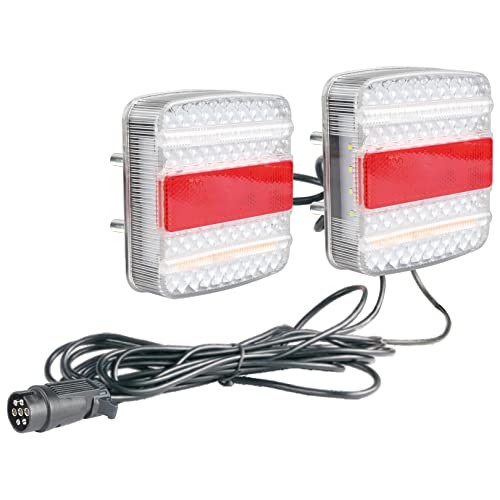 AdLuminis Rückleuchten-Set LED verkabelt für Anhänger, 12V/24V, für den Straßenverkehr zugelassen, zum Anschrauben, mit Canbus (323110)