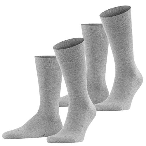 FALKE Herren Socken Sensitive London, 94% Baumwolle, 1 Paar, Grau (Light Grey Melange 3390), Größe: 39-42