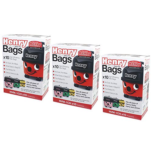 Numatic Hepa Flo NVM-1CH Henry Vacuum Filter Bags - 3 x 10 pack