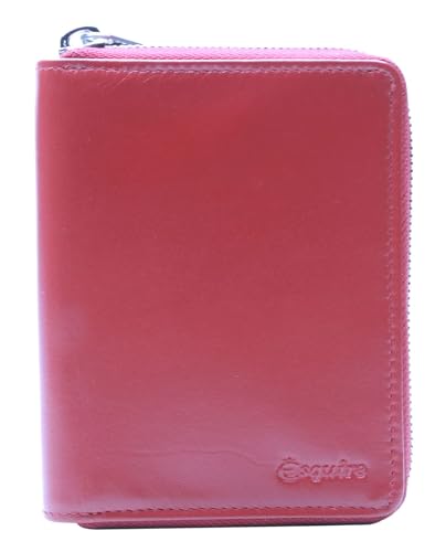 Esquire Silk 02 Zip Around Wallet Red