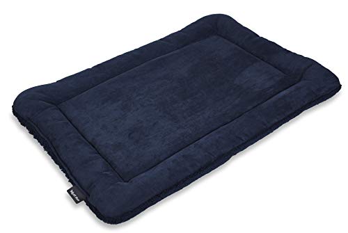 West Paw Big Sky Nap Flache Hundematte mit IntelliLoft Faser und Füllung, langlebige, leichte Matte für Hunde und Katzen, hergestellt in den USA, Mitternacht, Größe M