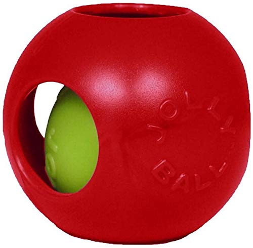 Jolly Pets JOLL042A Hundespielzeug - Teaser Ball, 20 cm, rot