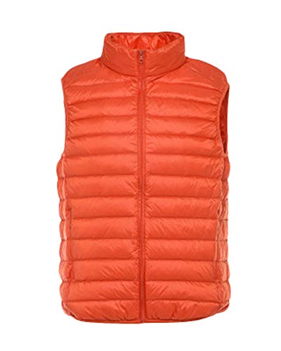 LaoZanA Ärmellose Weste Herren Daunenweste Outdoor Westen Jacken Orange XL