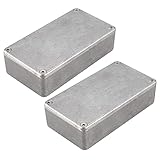 Bcowtte 2 Stück Gitarren Effekt Pedal Aluminium Stomp Box Gehäuse für DIY Gitarren Pedal Kit 1590B