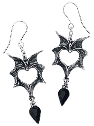 Alchemy Gothic Love Bats Ohrhänger silberfarben