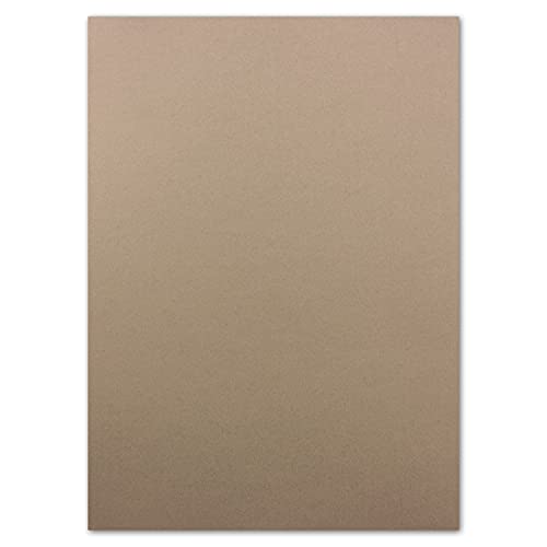 500x DIN A4 Papier - Cappuccino (Braun) - 110 g/m² - 21 x 29,7 cm - Bastelbogen Tonpapier Fotokarton Bastelpapier Briefpapier - FarbenFroh