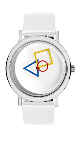 Aristo Bauhaus Damen Uhr Edelstahl 4D85W Leder Weiss