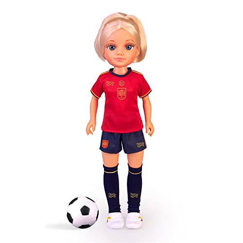 NANCY - Spanische Nationalmannschaft Blond, Fußballpuppe in Zusammenarbeit mit weiblichem Fußballmannschaft, spanisches Team und Hologramm des spanischen Royal Federation, Famosa (NAC41100)