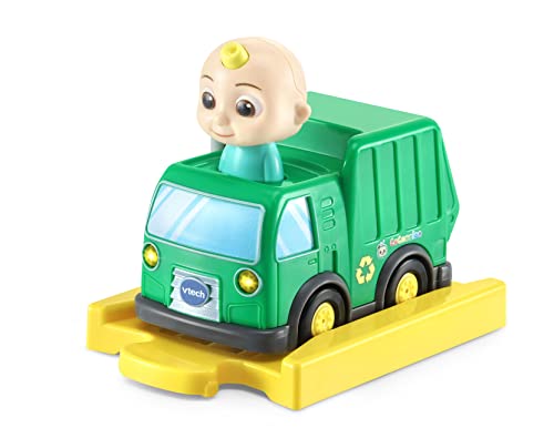 VTech Toot-Toot Drivers CoComelon JJ's Recycling Truck & Track, Interaktives CoComelon Kleinkindspielzeug für Rollenspiele mit Lichtern & Geräuschen, Offizielles CoComelon Geschenk, Alter 1, 2, 3+