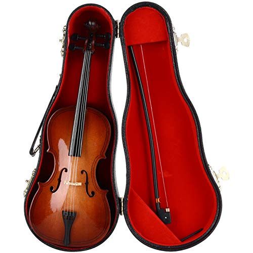 Hölzernes Cellomodell, klare und eindeutige perfekte Details Exquisite Miniatur-Cello-Qualitätssicherung für Sammler zum Verschenken