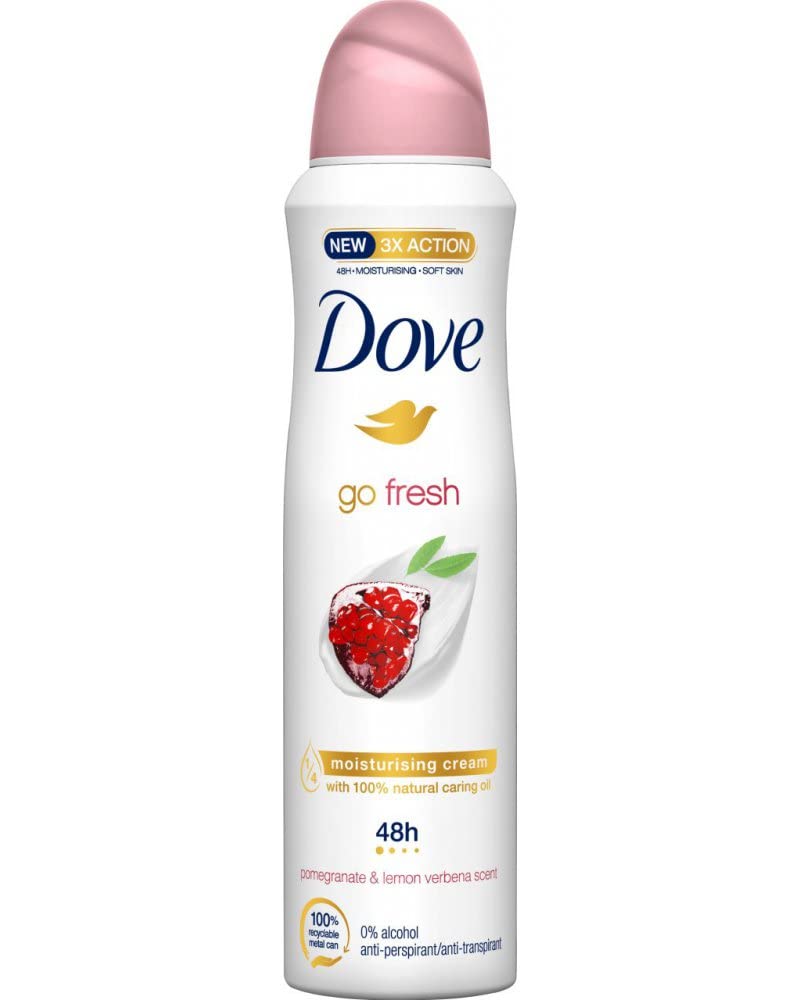 6x Dove Women Deodorant Spray Go Fresh - Granatapfel und Lemon Verbena- 250ml