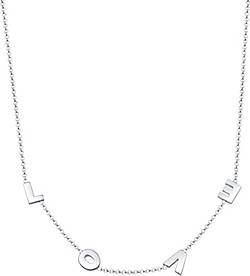 Elli, Halskette By @lleennyyy Erbskette Love Wording 925 Silber in silber, Schmuck für Damen 2