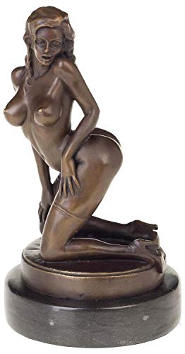 aubaho Bronzeskulptur Erotik erotische Kunst im Antik-Stil Bronze Figur Statue 32cm
