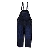 Abraxas Jeans-Latzhose in dunkelblau- Stonewash Übergrößen bis 12XL, Größe:8XL