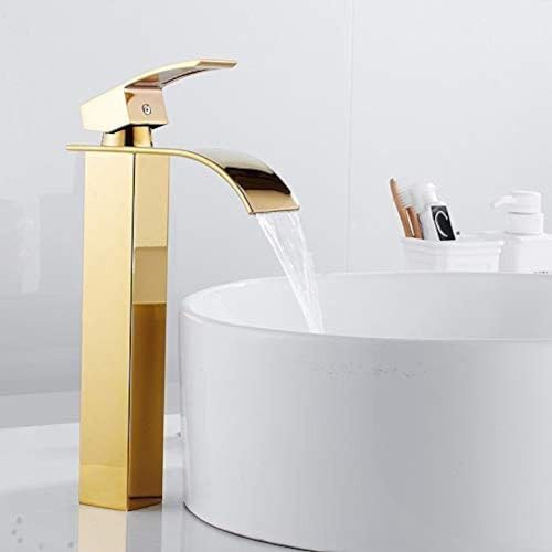 PIWYTRB Wasserhähne, moderner Waschbecken-Wasserhahn aus massivem Messing, Wasserhahn, Badezimmer-Wasserhahn, Massive Gold-Wasserhähne, Einhand-Wasser-Waschtisch-Mischbatterie, Badezimmer-Wasserhähne