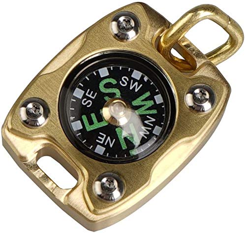 MecArmy CMP2-T EDC-Kompass mit hoher Empfindlichkeit, Design inspiriert von mechanischen Instrumenten mit exquisiter Gravur, Fluorescenz (Laiton)