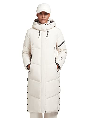 khujo Sonje Damen Mantel Polarmantel Oversized Coat Jacke (offwhite, l)