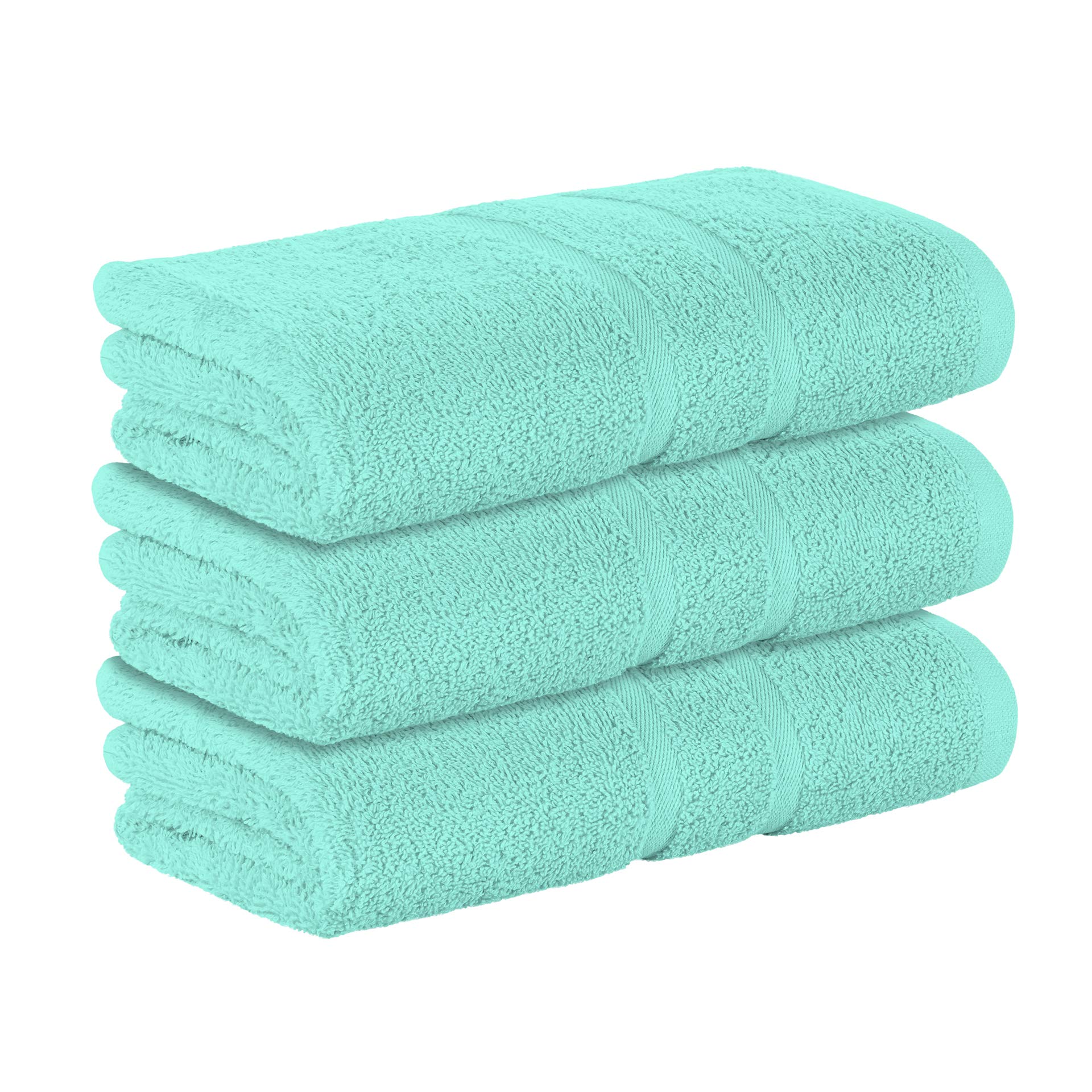 3 Stück Premium Frottee Handtücher 50x100 cm in Mint von StickandShine in 500g/m² aus 100% Baumwolle