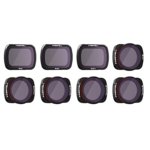 Freewell All Day - 4K-Serie - 8-Pack ND4, ND8, ND16, CPL, ND8/PL, ND16/PL, ND32/PL, ND64/PL Camera Lens Filters Kompatibel mit DJI Osmo Pocket
