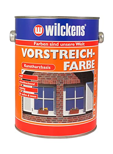 Vorstreichfarbe weiß 2,5 l ca. 12 m² / Liter Farbe Innen Außen Zwischenanstrich Voranstrich Wilckens