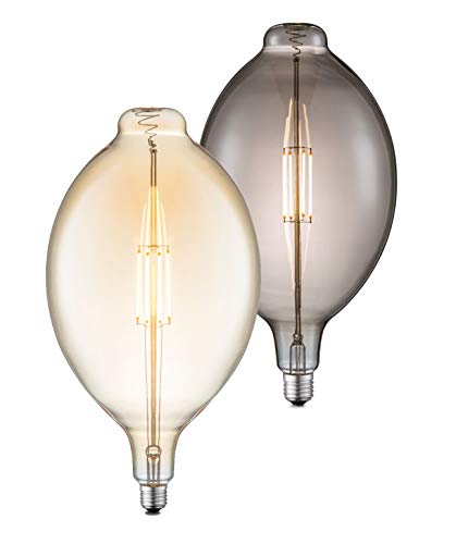 Vintage LED Glühbirne XXL Oval 33 x 18 cm dimmbar in zwei Farbvarianten (Warm Amber)