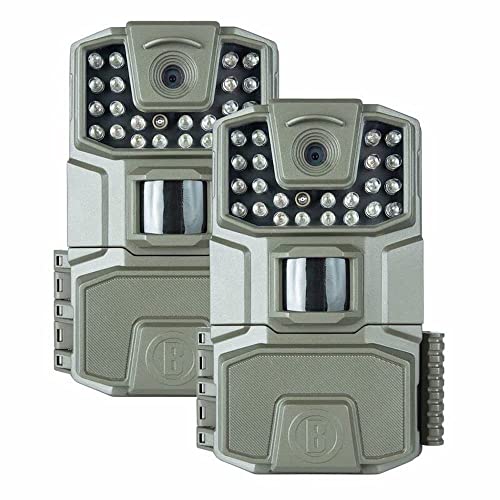 Bushnell - Spot-On 2er-Pack – Trail-Kamera – Hochleistungs-IR-LEDs für bessere Nachtreichweite – 0,7 Sekunden Auslösegeschwindigkeit – 18 MP – 1086p – Wildlife – Low Glow – Grau – 66062BF