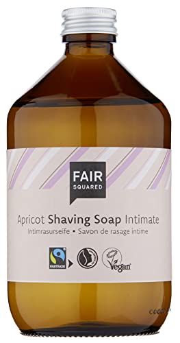FAIR SQUARED Shaving Soap Apricot Rasierseife - Rasur Seife für jede Haut - vegane Naturkosmetik - Zero Waste