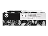 HP 711 Originales DesignJet Druckkopf-Austauschkit (C1Q10A) für HP DesignJet T120, T125, T130, T520, T525, T530 Großformatdrucker, kompatibel mit HP 711 Druckerpatronen in Schwarz, Cyan, Magenta, Gelb