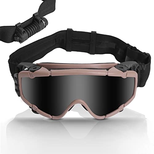 WLXW Airsoft Anti-Fog-Brille Mit Ventilator, Anti-Staub, Verstellbar, Outdoor, Taktischer Paintball, BB-Ball, Schutzbrille, Brille Mit 2 Gläsern,B