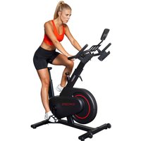 HAMMER Speedbike Racer, Indoor Cycle, 16 kg Schwungmasse, LCD-Screen + Tablet- und Smartphone-Halterung, kompatibel mit Kinomap und BitGym, 115 x 50 x 134 cm