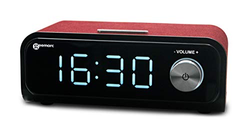 Geemarc VISO Tempo 200-einfacher Musik-Player für Demenz-Kranken-Vintage Lautsprecher sperren/nur 2 Tasten auf der Vorderseite, Rot, 21x11x8cm
