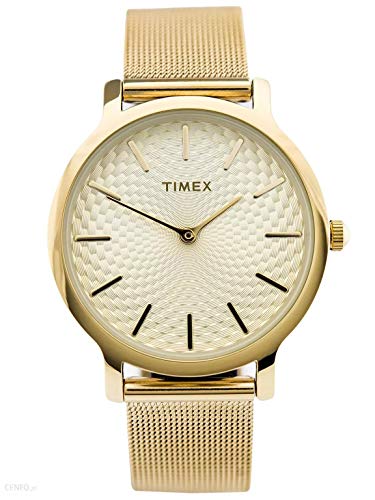 Timex Damen Analog Quarz Uhr mit Edelstahl Armband TW2R36100
