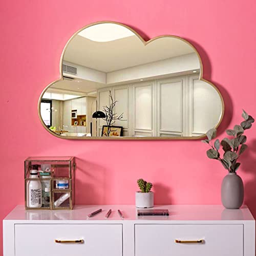 Unregelmäßiger Kosmetikspiegel In Wolkenform, An Der Wand Befestigter Badezimmerspiegel, Metallrahmen-kosmetikspiegel, Dekorativer Spiegel, Tischspiegel, 3 Größen