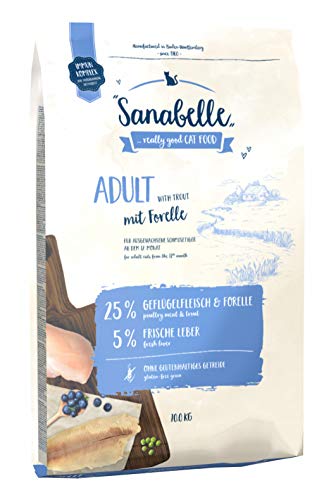 Sanabelle Adult mit Forelle | Katzentrockenfutter für ausgewachsene Katzen (ab dem 12. Monat), 1er Pack (1 x 10000 g)