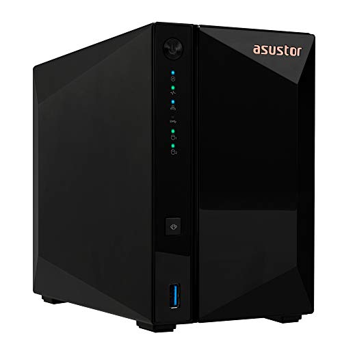 Asustor Drivestor 2 Pro AS3302T 2-Bay NAS Server - Netzwerkspeicher Gehäuse, Quad Core 1.4 Ghz CPU, 2GB DDR4