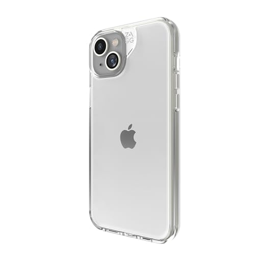ZAGG Crystal Palace iPhone 15 Plus Clear Phone Case - Drop Protection (13ft/4m), Anti-Vergilbung & Kratzfeste iPhone Hülle, Kabellose Ladekompatibilität